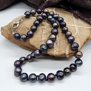 Unique Vintage Jewelry Natural Pearls Irregular Black Tahitian Pearl